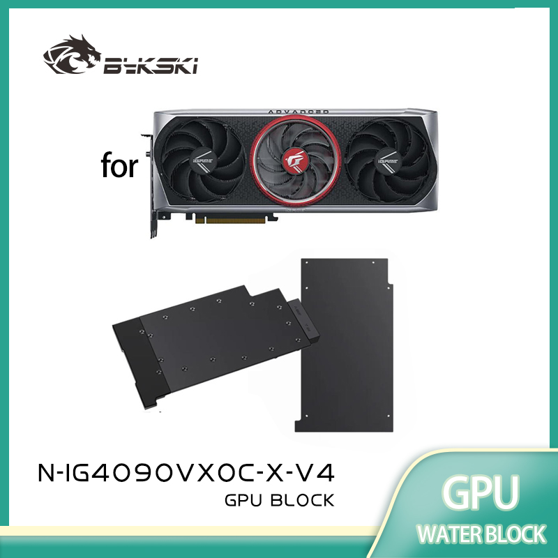 Rtx 4090 Water Block Full Cover - Блок охлаждения GPU Bykski для видеокарты